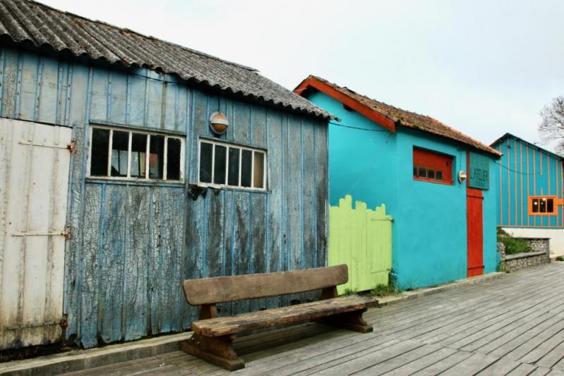 Cabanes colorées - Château d'Oléron